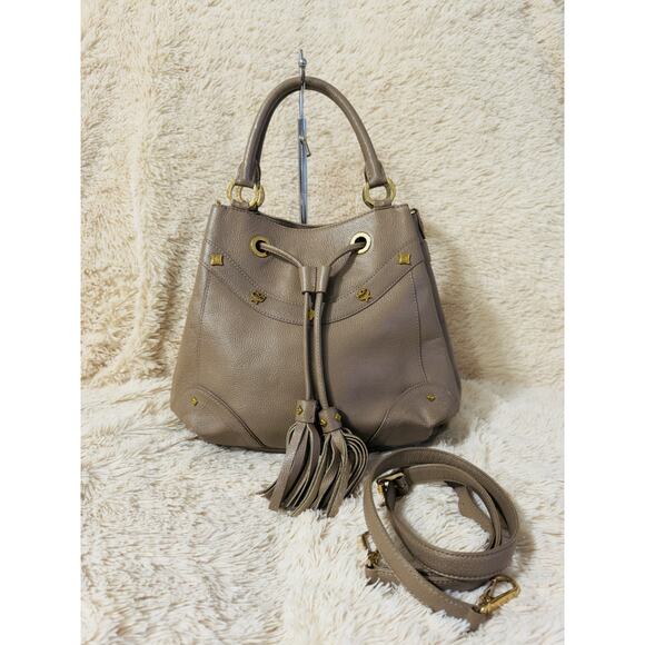 MCM Leather Bucket Sling Bag - Taupe - Picture 1 of 8
